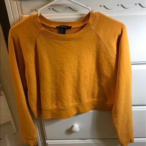 Mustard cropped sweatshirt